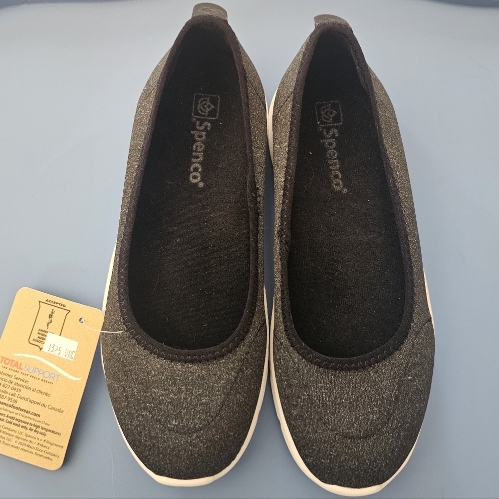 Spenco Women's Charcoal Gray Flats